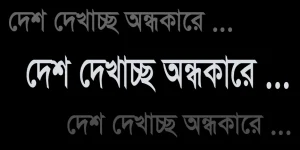দেশ দেখাচ্ছ অন্ধকারে